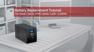 CyberPower Battery Replacement Tutorial for Value/Value SOHO Series 1,200-2,200 (Tower)