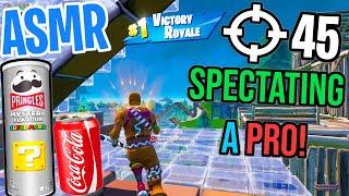 ASMR Gaming  Fortnite Spectating A Pro Mukbang Eating Pringles + Coca Cola  Relaxing Whispering 