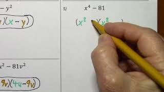 Factor Polynomial: Difference of Squares