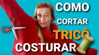 Como cortar tricô, costurar e ajustar roupas de tricô. Como ajustar blusas, suéter de tricô (DIY)