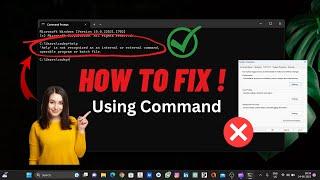 How to fix "not recognized as internal or external Command " in Cmd.exe