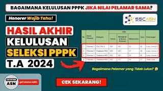 Hasil Akhir Kelulusan PPPK T.A 2024 – Bagaimana Jika Nilai Sama Pada Seleksi PPPK 2024?