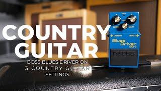 3 Minute Demo: Boss BD-2 Blue Driver on 3 Gain Settings for Country Guitar