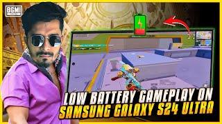 Low Battery Gameplay Test on Samsung Galaxy S24 Ultra!  BGMI New Update Gameplay #playgalaxy