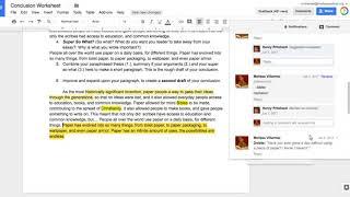 Working with Resolved Comments in Google Docs