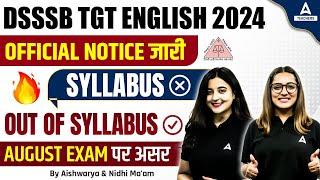 DSSSB TGT Vacancy 2024 | DSSSB TGT English Syllabus 2024