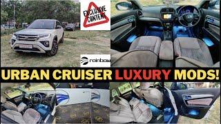 URBAN Cruiser Premium INTERIOR Upholstery Upgrade  Ambient Lights  Audio Setup | CAR MAN INDIA