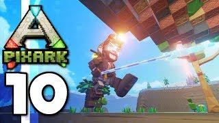 PixARK ▫ The Best Melee Weapon?! Epic Castle Tower! (Ep.10)