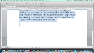 How to make font size bigger (microsoft word) on a mac