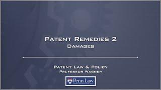 Lecture 24 - Patent Remedies 2