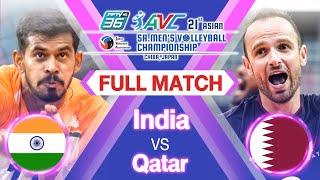 India vs. Qatar - Full Match - PPTV 2021 Asian Sr. men's JVA Volleyball Championship | Pool A
