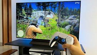 LG OLED C4 48" + Red Dead Redemption 2 PS5 Slim Gameplay 4K HDR | Best Gaming TV