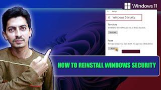 How to Reinstall Windows Security  | Windows Defender | Andwin Tech