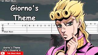 Giorno's Theme (Guitar Tutorial) JoJo's Bizarre Adventure: Golden Wind