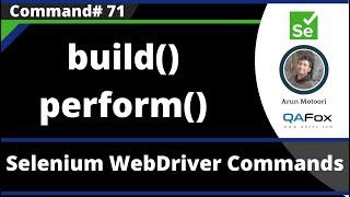 build() and perform() Commands - Selenium WebDriver