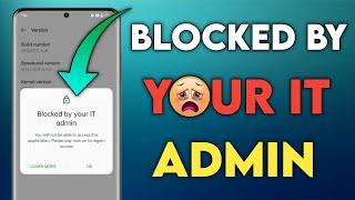 blocked by your it admin | Developer option not enable problem | blocked your it admin #Android