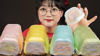 ASMR | SUB | RAINBOW COTTON CANDY MUKBANG | EATING SOUNDS