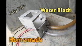 Homemade water block for peltier modules with aluminium square block || easy tutorial