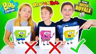 3 MARKER CHALLENGE #3 !!! - Mère VS Fils : Fortnite, Bob l'éponge, Dragon Ball...