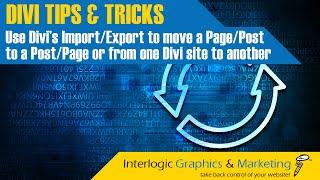 Divi: Exporting & Importing Complete Pages & Posts