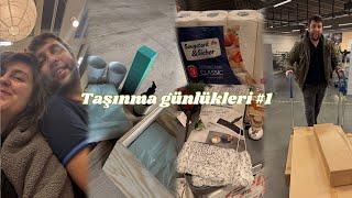 Taşınma günlükleri #1 | Evi teslim aldık, ilk eşyalar, #dolaptanevarsa yemekleri, ikea alışverişi