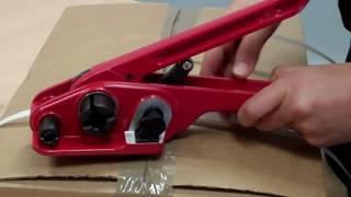 how to use strapping tensioner & sealer tool