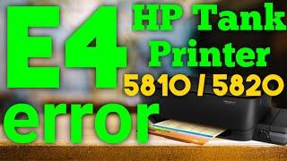 Hp Desk jet 5810 5820 E4 error  FIX ( Paper Jam Error )