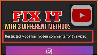 Restricted mode has hidden comments turned on by your network problem" on Google