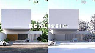 Realistic exterior rendering tutorial in rhino - easy steps