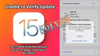 iOS 15 Unable to verify Update Error on iPhone | iPad Error iOS 15.1 Solved / Fix in 2021