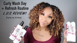 Curly Wash Day + Refresh Routine! L.U.S Brand Review! | BiancaReneeToday