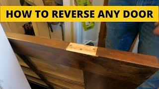 How to reverse the swing on any door. Step by step guide.     -Handyman Fur Hire-