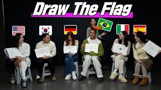 Can People Draw Each Other's Flag? l Pictionary l The US, Brazil, Germany, Korea, Italy, Spain, UK