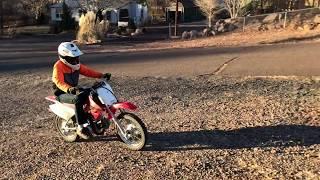 Honda CRF70F - 11 year old riding and having fun