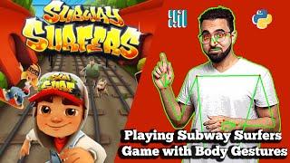 Playing Subway Surfers Game with Body Gestures using Pose Detection | Mediapipe | OpenCV | Python