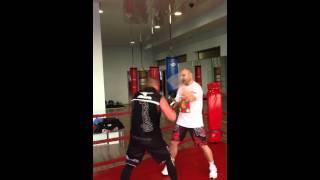 Milcho Lambov training with Evgeni Vasilev coach