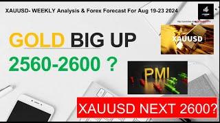 Xauusd Analysis & Forex Forecast For 19 -23 AUG -2024  #gold , #nfp #forex #fomc #cpi  #UpdownFx