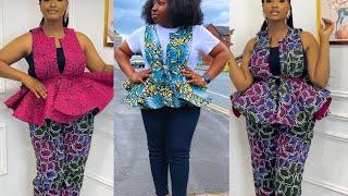 DIY REVERSIBLE PINAFORE PEPLUM JACKET | How to cut and sew a 720 degrees peplum for a blouse