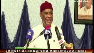 Governor Wike`s interactive session with Rivers Stakeholders