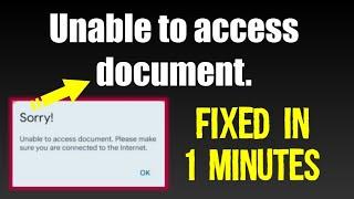 Unable to access document please make sure you are connected to the internet