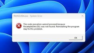 How to fix ResampleDmo.DLL was not found on Windows 10/11