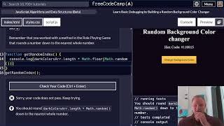 Learn Basic Debugging by Building a Random Background Color Changer | FreeCodeCamp