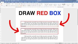 How To Draw a Red Box Around Text In Word