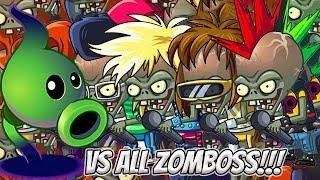 Plants vs Zombies 2 Epic Hack - Shadow Peashooter Max Level 10 vs All Freakin Zomboss