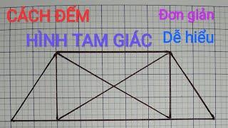 Cách đếm số hình tam giác đơn giản, dễ hiểu -Toán lớp 1