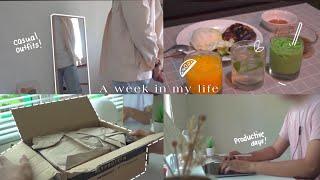 my Life series ep. 3 || Aesthetic outfit ideas for men, Lots of Eating & Unboxing, Productive Week 