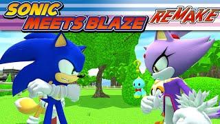 Sonic meets Blaze for the first time! - Sonic Rush Cutscene Remake