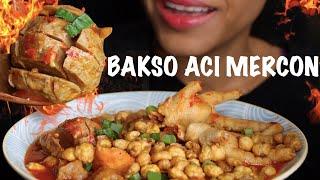 ASMR BAKSO ACI MERCON  || ASMR MUKBANG INDONESIA || ASMR COOKING & EATING || MUKBANG BAKSO