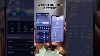 Weather App Rain Animations Comparison: Google Pixel (Android 14) Vs Apple iPhone (iOS 17) | #Shorts