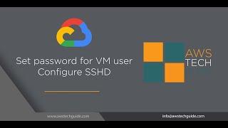 Set password for VM in Google Cloud Platform